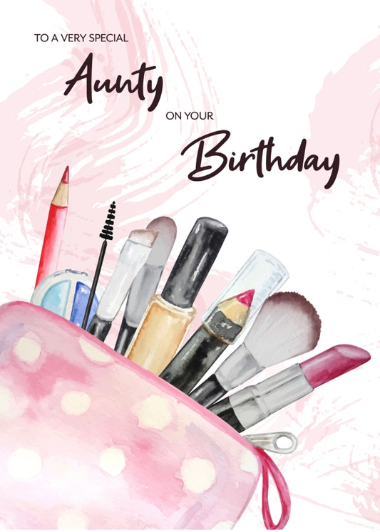 Nice Aunty Birthday Card for Her - 16th 17th 18th 19th 21st 25th