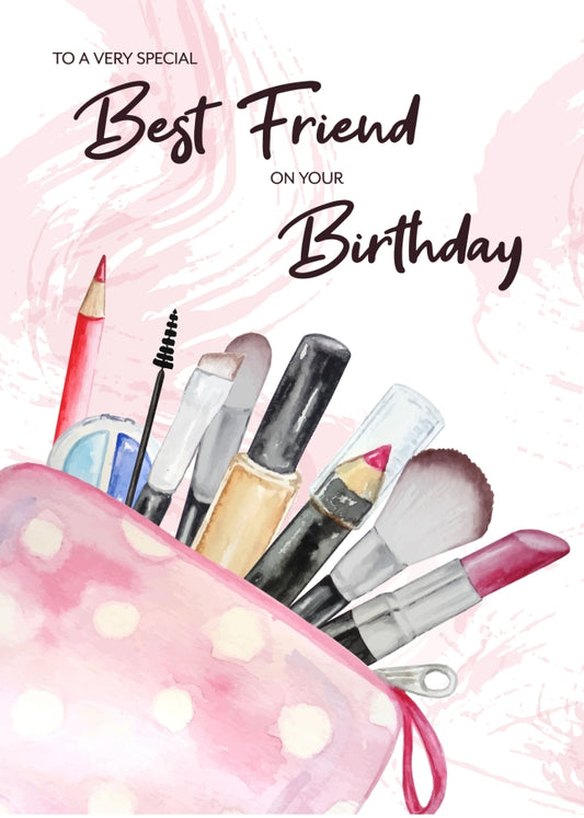 Nice Best Friend Birthday Card for Her - 16th 17th 18th 19th 21st 25th