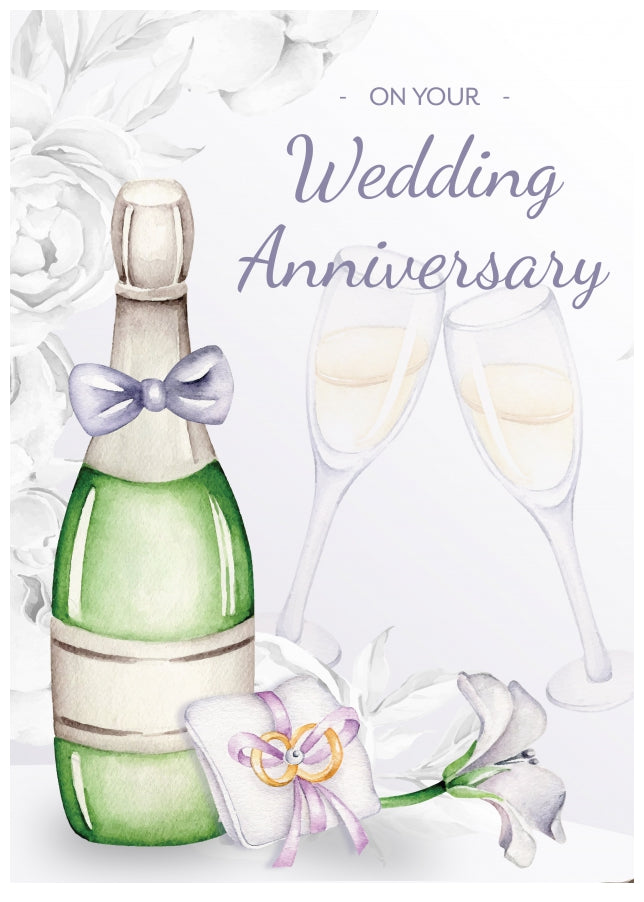 Wedding Anniversary Card for Couple - Traditional Anniversary Card 20th 30th 40th