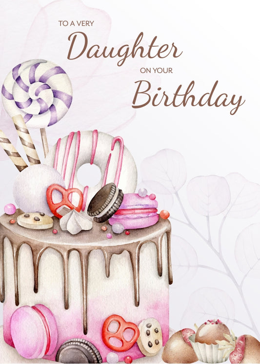 Nice Birthday Card for Daughter Adult Cards for 16th 18th 21st 30th 40th Bday