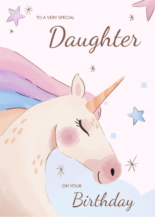 Unicorn Birthday Card for Daughter Birthday Cards 4th 5th 6th 7th 8th 9th 10th Bday