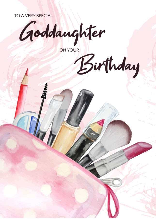 Nice Goddaughter Birthday Card for Her - 16th 17th 18th 19th 21st 25th