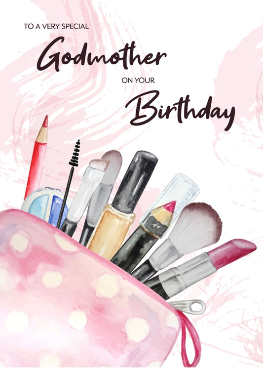 Nice Godmother Birthday Card for Her - 16th 17th 18th 19th 21st 25th