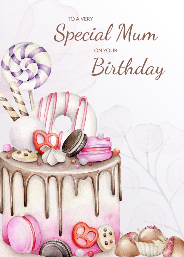 Nice Birthday Card for Mum - Bday Cards for Mum on Her 25th 30th 35th 40th 45th