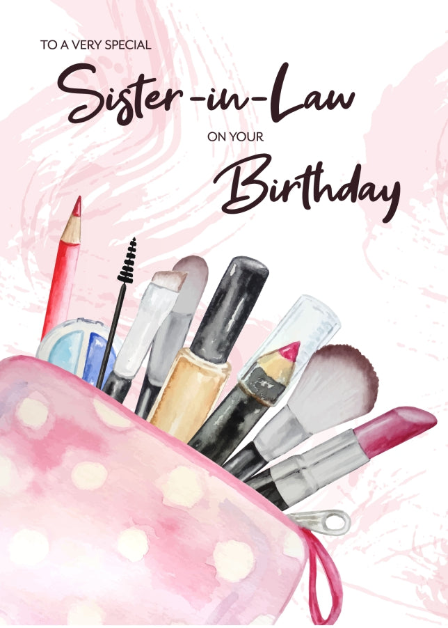 Nice Sister-in-Law Birthday Card for Her - 16th 17th 18th 19th 21st 25th