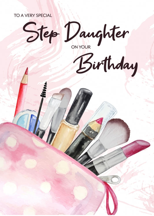 Nice Step Daughter Birthday Card for Adult and Teenagers - 13th 15th 16th 18th 21st 25th