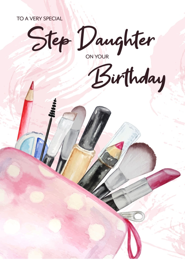 Nice Step Daughter Birthday Card for Adult and Teenagers - 13th 15th 16th 18th 21st 25th