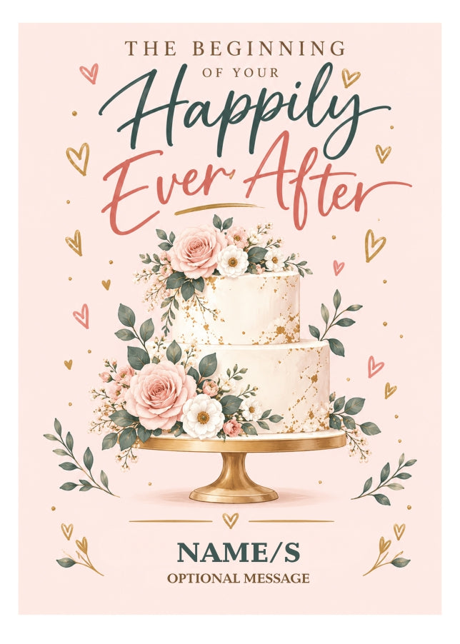 Wedding Day Card Happily Ever After