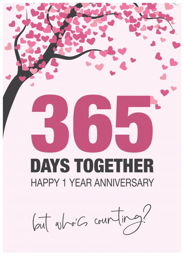 Happy 1st Wedding Anniversary Card for Husband, Wife and Couples | Who's Counting