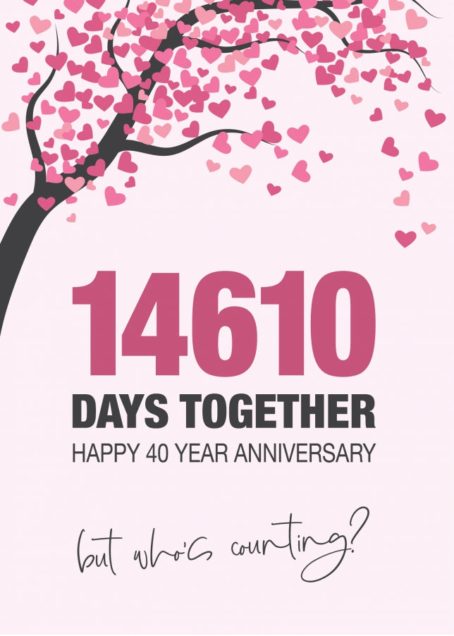 Happy 40th Wedding Anniversary Card for Husband, Wife and Couples | Who's Counting