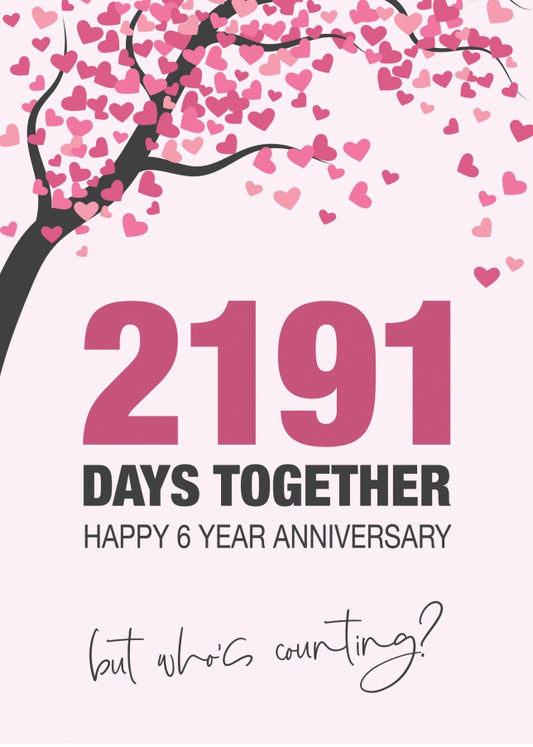 Happy 6th Wedding Anniversary Card for Husband, Wife and Couples | Who's Counting