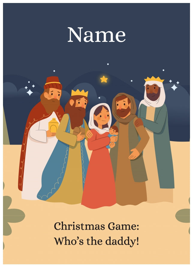 Funny Christmas Cards - Religious Nativity Card Game - Who's the Daddy?