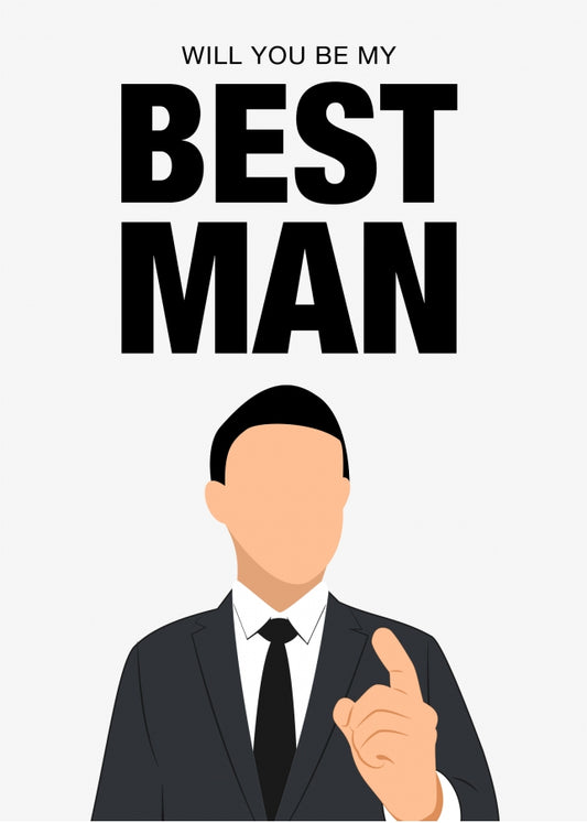 Will You Be My Best Man Card - Funny Best Man Proposal Cards for Him