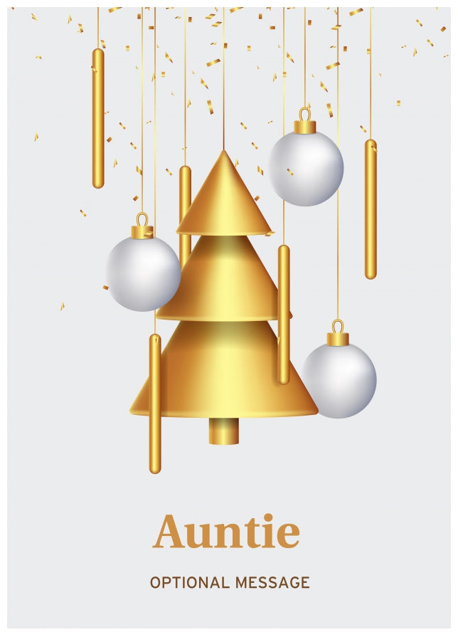 Traditional Auntie Christmas Card - Wind Chimes