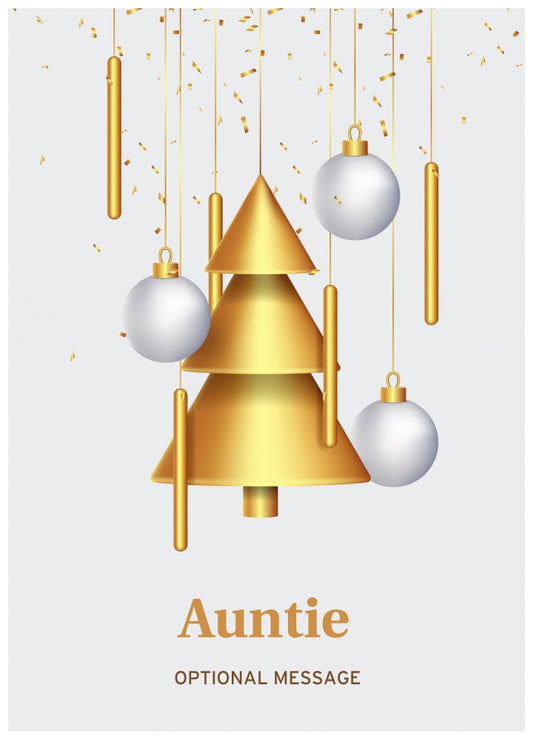 Traditional Auntie Christmas Card - Wind Chimes