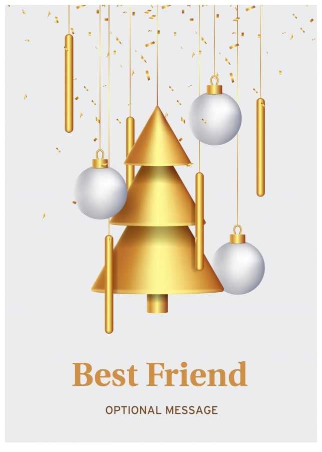 Traditional Best Friend Christmas Card - Wind Chimes