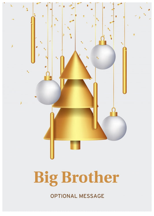 Traditional Big Brother Christmas Card - Wind Chimes