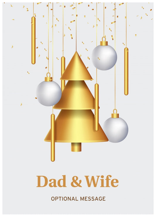 Traditional Dad & Wife Christmas Card - Wind Chimes