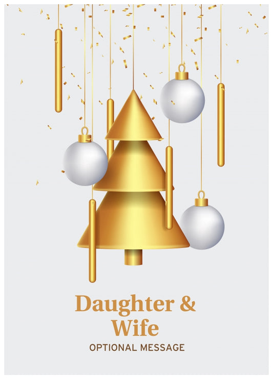 Traditional Daughter & Wife Christmas Card - Wind Chimes