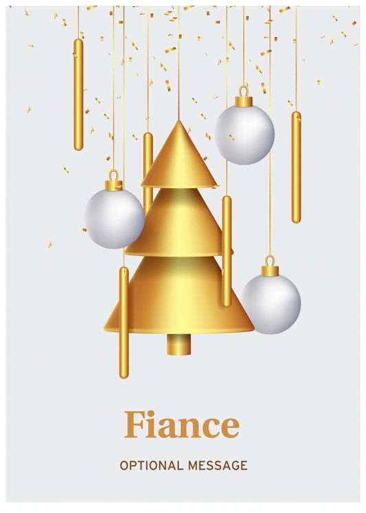 Traditional Fiance Christmas Card - Wind Chimes