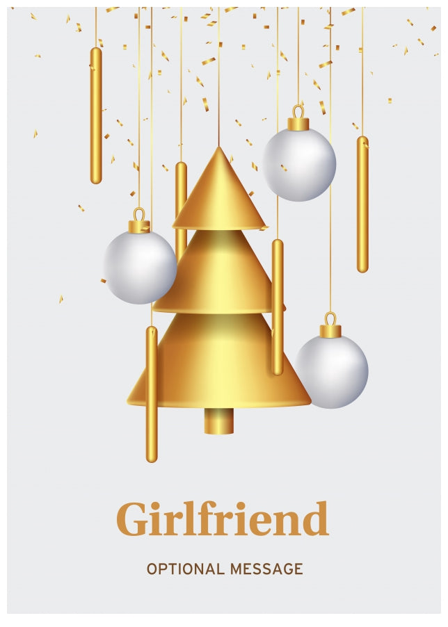 Traditional Girlfriend Christmas Card - Wind Chimes