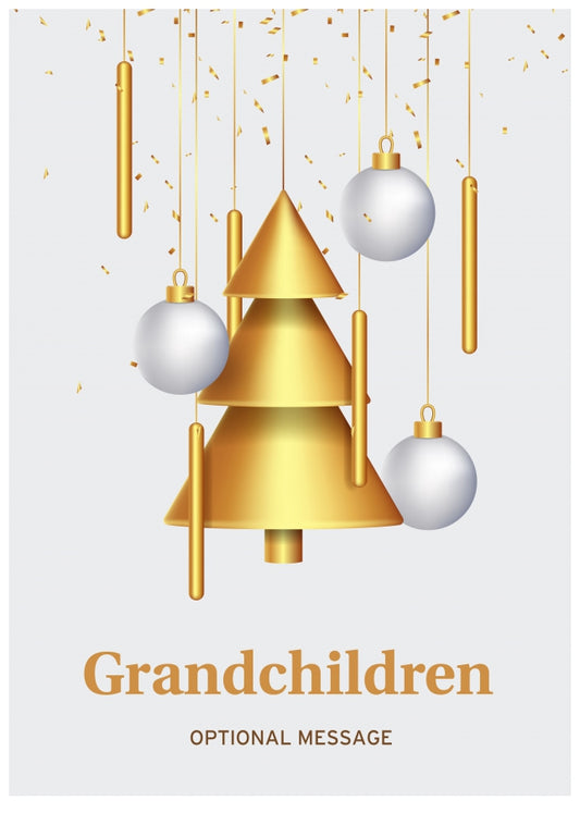 Traditional Grandchildren Christmas Card - Wind Chimes