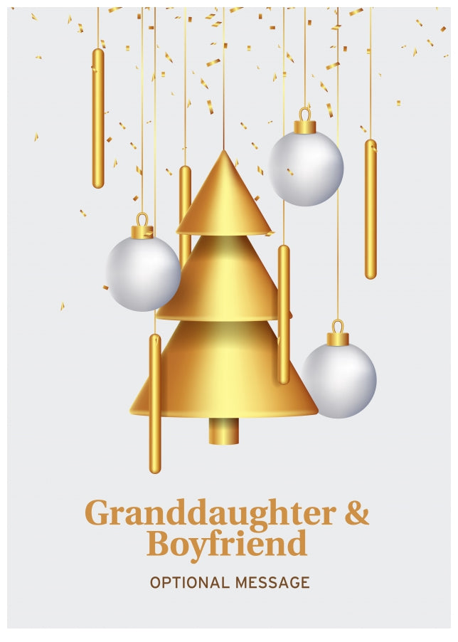 Traditional Granddaughter & Boyfriend Christmas Card - Wind Chimes