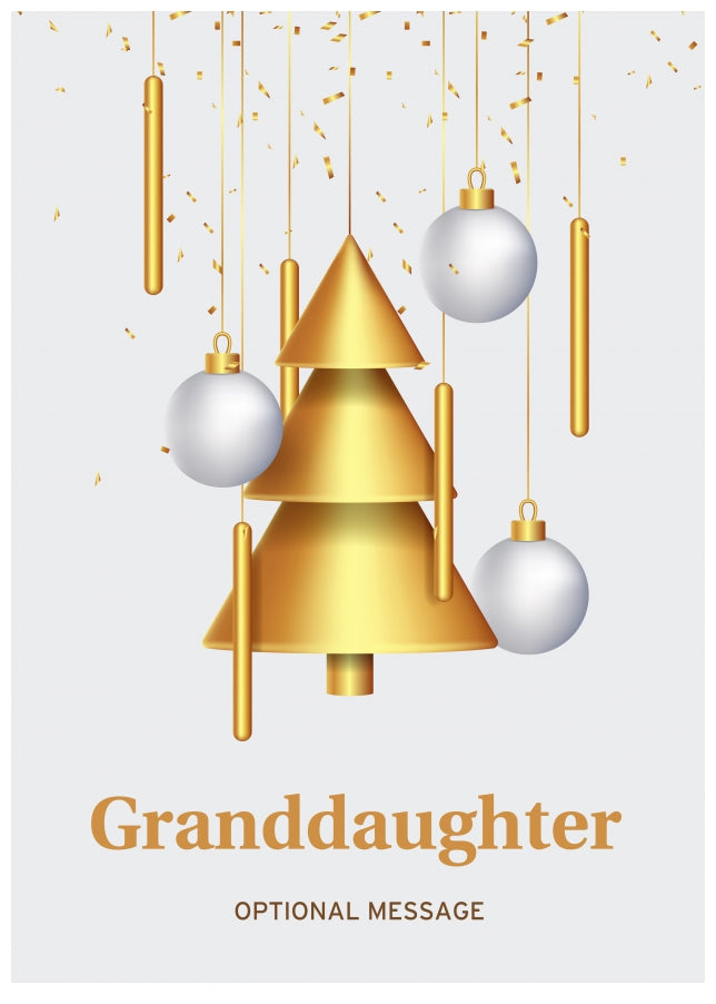 Traditional Granddaughter Christmas Card - Wind Chimes