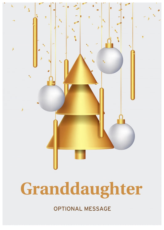 Traditional Granddaughter Christmas Card - Wind Chimes