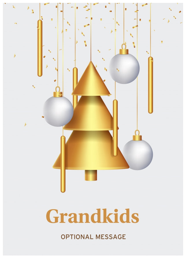 Traditional Grandkids Christmas Card - Wind Chimes