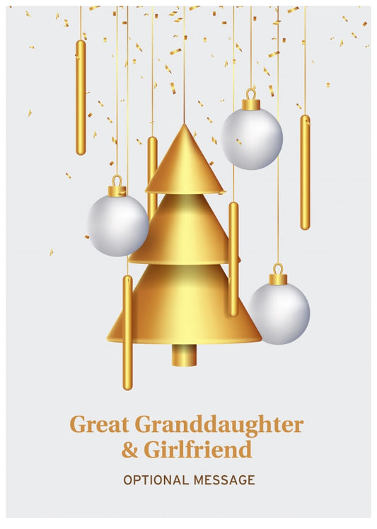 Traditional Great Granddaughter & Girlfriend Christmas Card - Wind Chimes