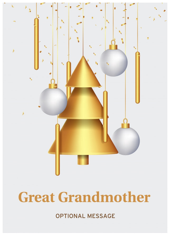 Traditional Great Grandmother Christmas Card - Wind Chimes