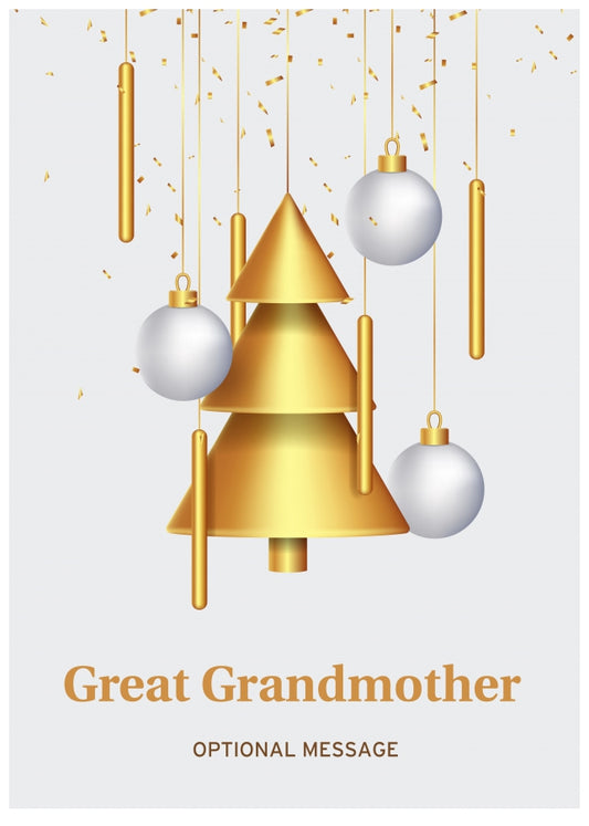 Traditional Great Grandmother Christmas Card - Wind Chimes