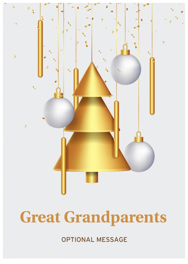 Traditional Great Grandparents Christmas Card - Wind Chimes