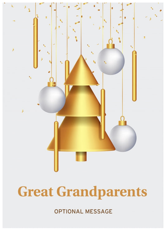 Traditional Great Grandparents Christmas Card - Wind Chimes