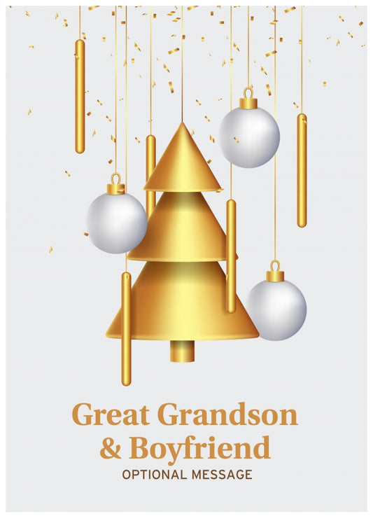 Traditional Great Grandson & Boyfriend Christmas Card - Wind Chimes