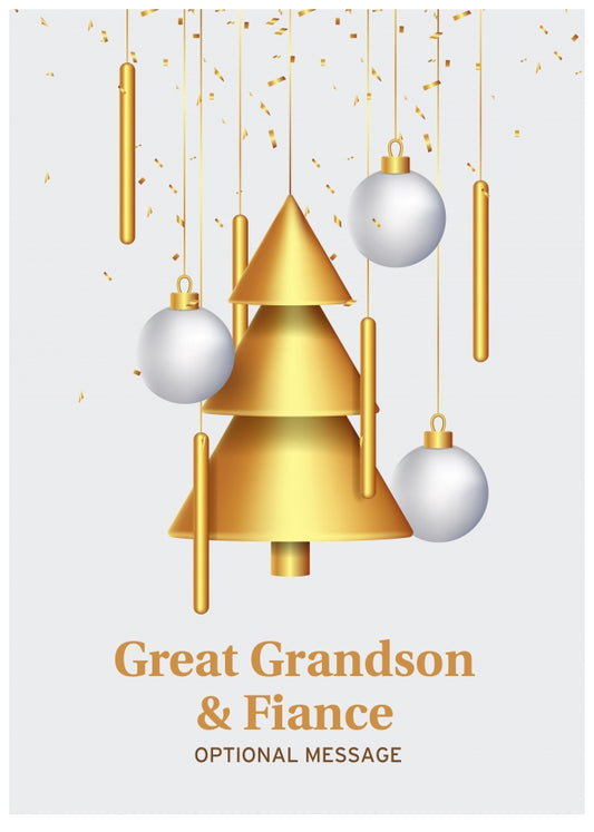 Traditional Great Grandson & Fiance Christmas Card - Wind Chimes