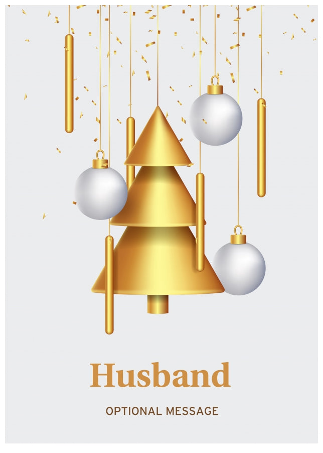 Traditional Husband Christmas Card - Wind Chimes