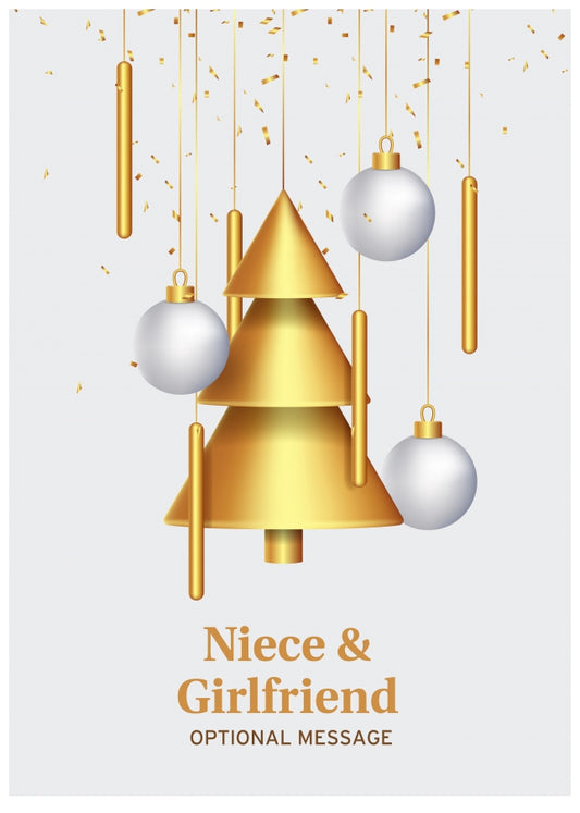 Traditional Niece & Girlfriend Christmas Card - Wind Chimes