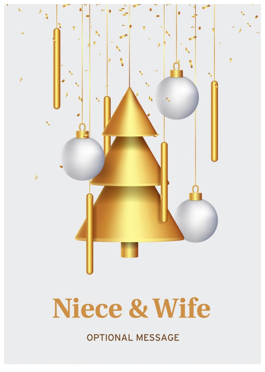 Wind Chimes - Niece & Wife Christmas Card - Traditional