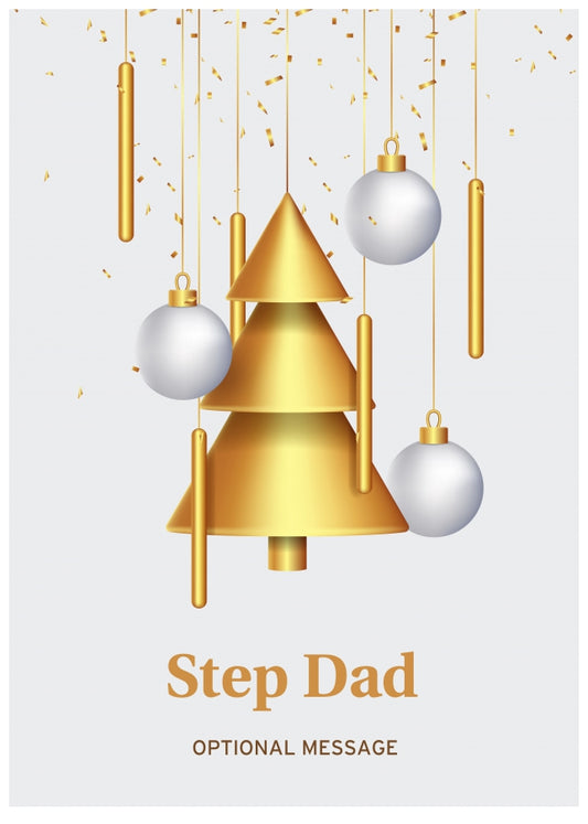 Traditional Step Dad Christmas Card - Wind Chimes