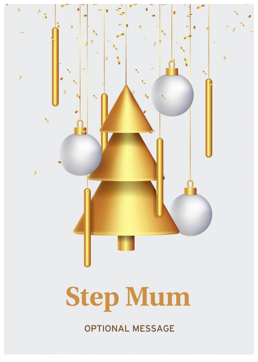 Traditional Step Mum Christmas Card - Wind Chimes