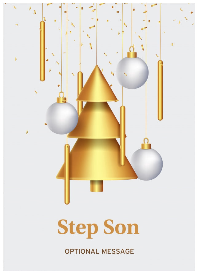 Traditional Step Son Christmas Card - Wind Chimes