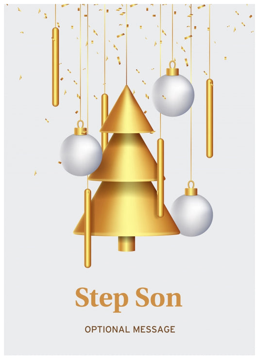 Traditional Step Son Christmas Card - Wind Chimes