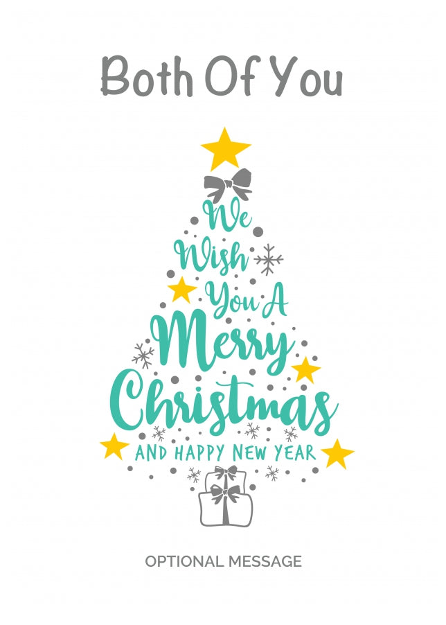 Both Of You Christmas Card - Wish You a Merry Christmas