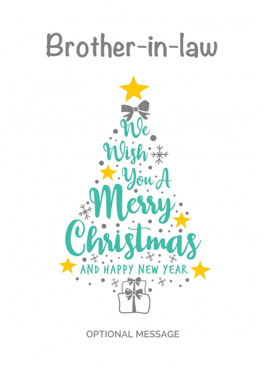 Brother-in-law Christmas Card - Wish You a Merry Christmas