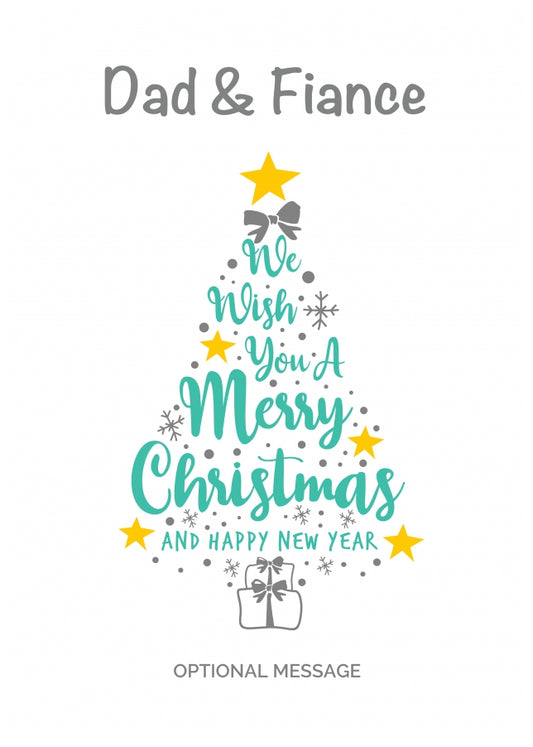 Dad & Fiance Christmas Card - Wish You a Merry Christmas