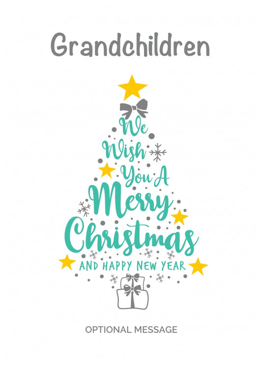 Grandchildren Christmas Card - Wish You a Merry Christmas