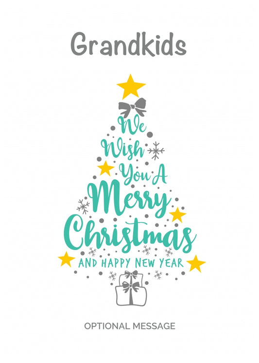 Grandkids Christmas Card - Wish You a Merry Christmas