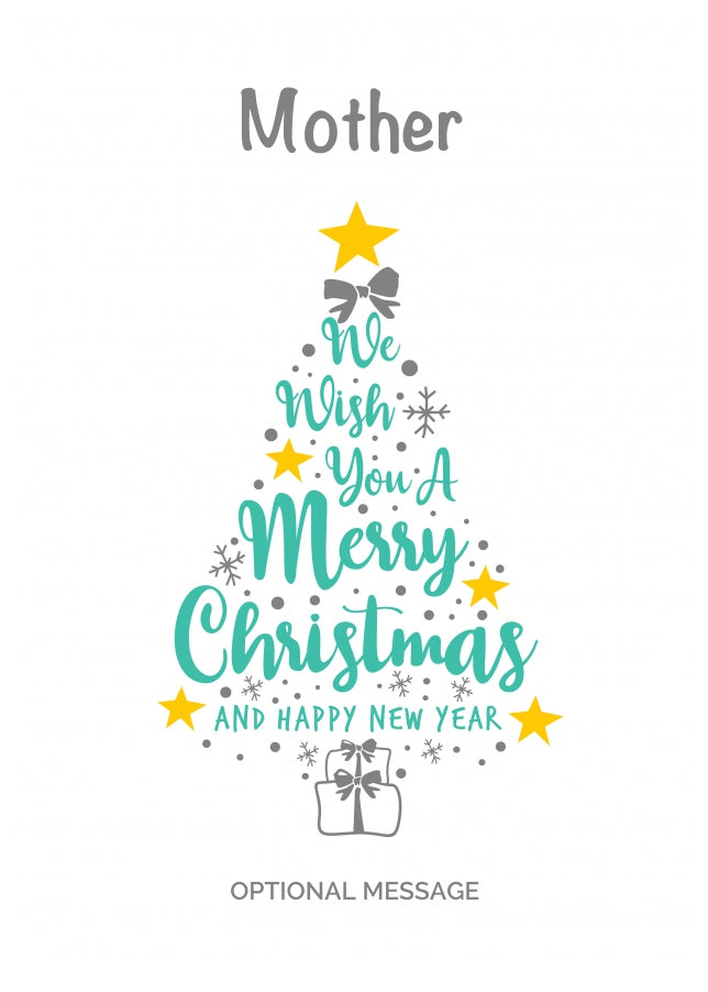 Mother Christmas Card - Wish You a Merry Christmas